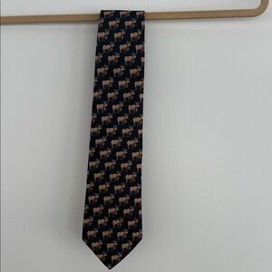 Brooks Brothers Black and Brown Moose Tie